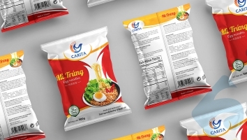 Thiết kế bao bì mì Carita